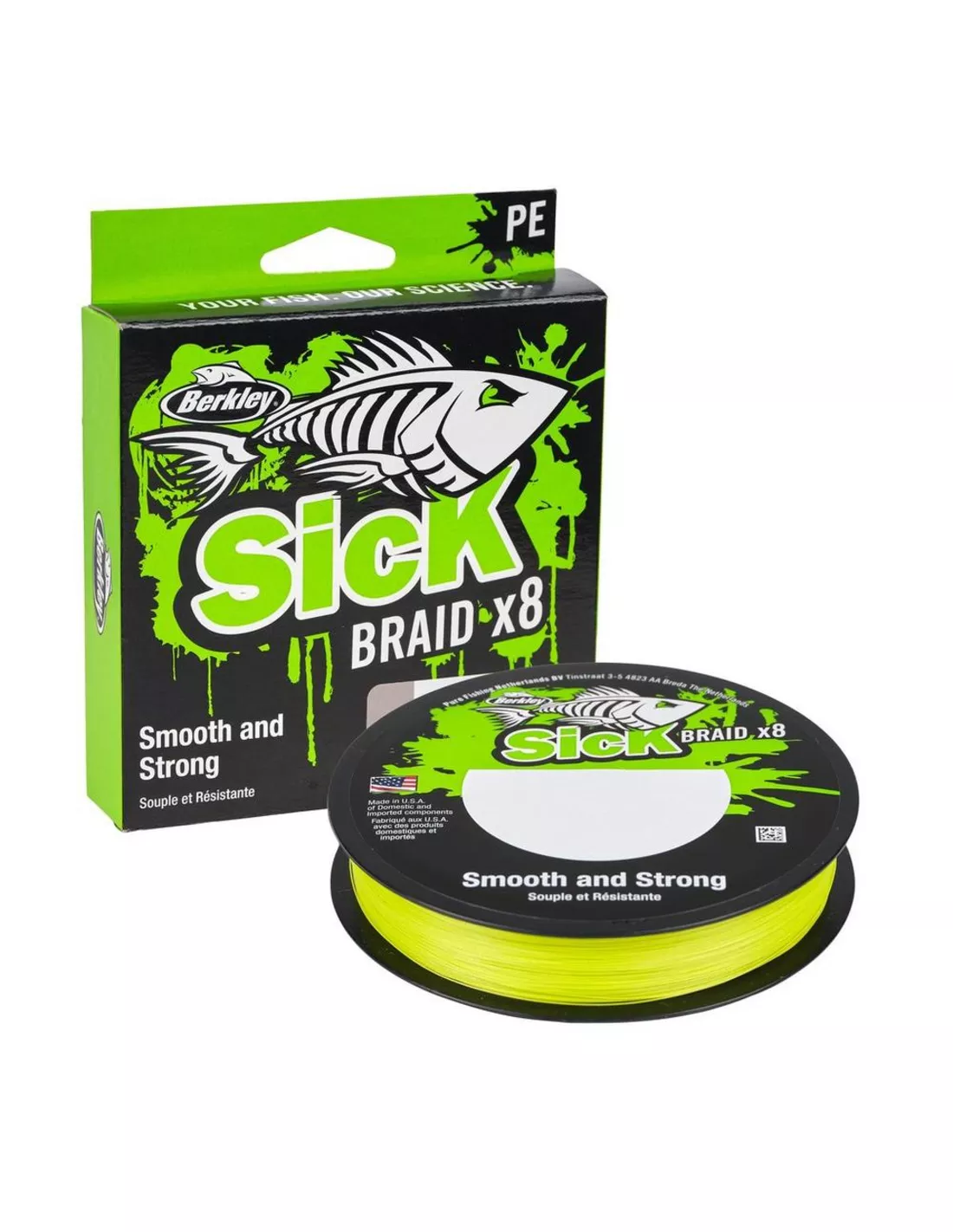 BERKLEY SICK BRAID - FLAME GREEN (150 MTR)