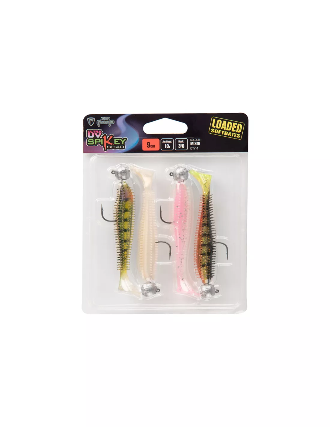 FOX RAGE SPIKEY SHAD UV LOADED (4 PCS)