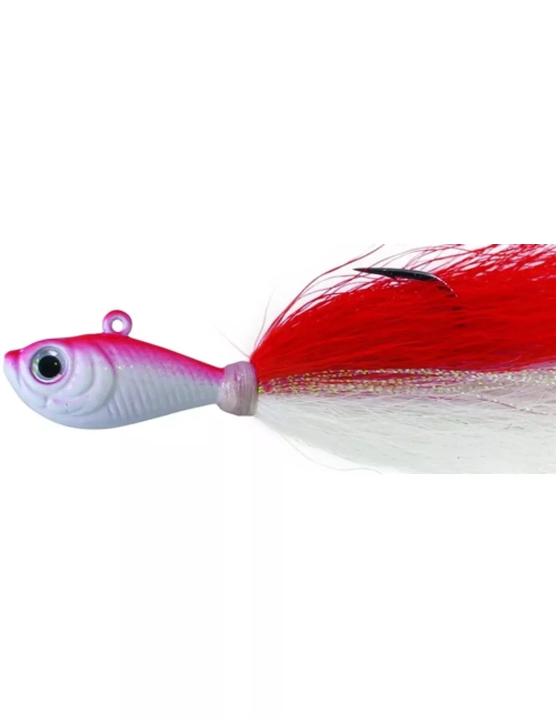 SPRO BUCKTAIL JIGS - RED & WHITE