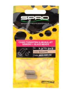 SPRO CAMO TUNGSTEN SLIM BULLET SINKERS - GRAVEL PIT